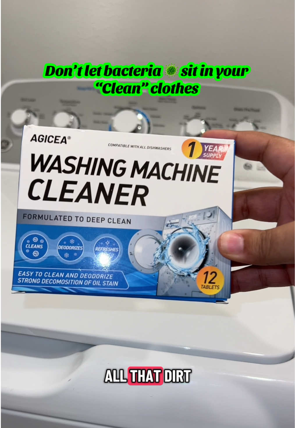 🧺✨ Did you know your washer needs cleaning too? A quick monthly refresh keeps your clothes smelling truly clean 💧 #CleanTok #cleaningtiktok #cleaning  #bacteria