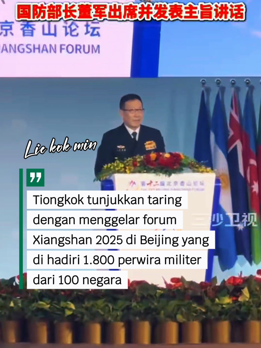 Tiongkok menggelar forum Xiangshan 2025 yang diikuti 1.800 perwira militer dari 100 negara