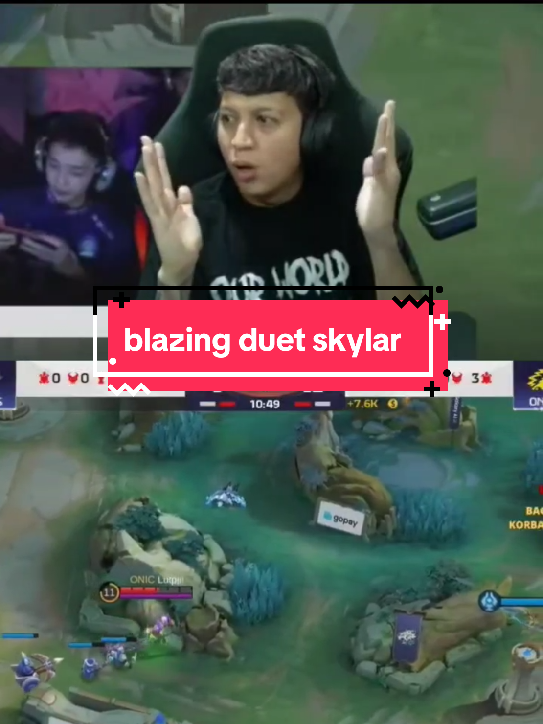 reaksi streamer liat blazing duet from skylar | onic vs evos game 3😱 #streamer #skylar #onicvsevos #MLBBNEXT2025 #NEXTJagoanMabar 