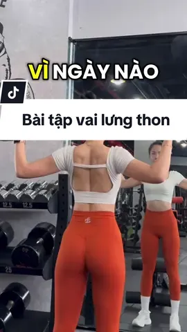 Bài tập lưng thon nè #viral #gymwear #gym 