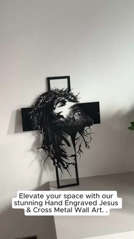 Hand Engraved Jesus & Cross Metal Wall Art Decor 28.58x40cm Christian Religious Ornaments for Home Office Restaurant Hall Decorations Decorative Gift High-Quality Durable Religious Symbolism Artwork #walldecor #wallartdecor #walldecoration #posterdecor #christiandecor #stainlesssteelcross #christianhomedecor #engravedgifts #customwallart #uniquewallart