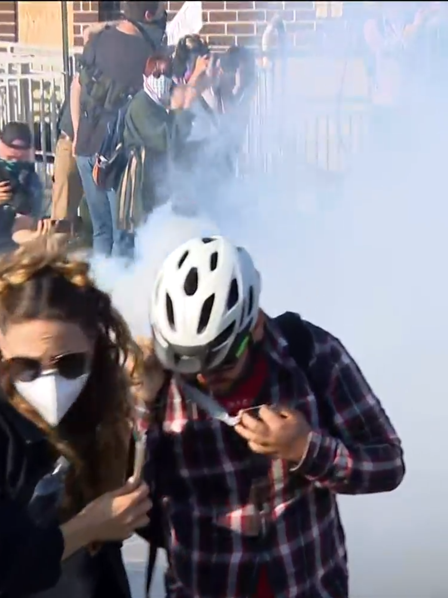 Federal agents fired a chemical agent at protesters outside the Broadview ICE facility Friday morning. The smoke sent both demonstrators and media scrambling to cover their eyes and protest their airways. The agent was deployed to allow an SUV to leave the facility.