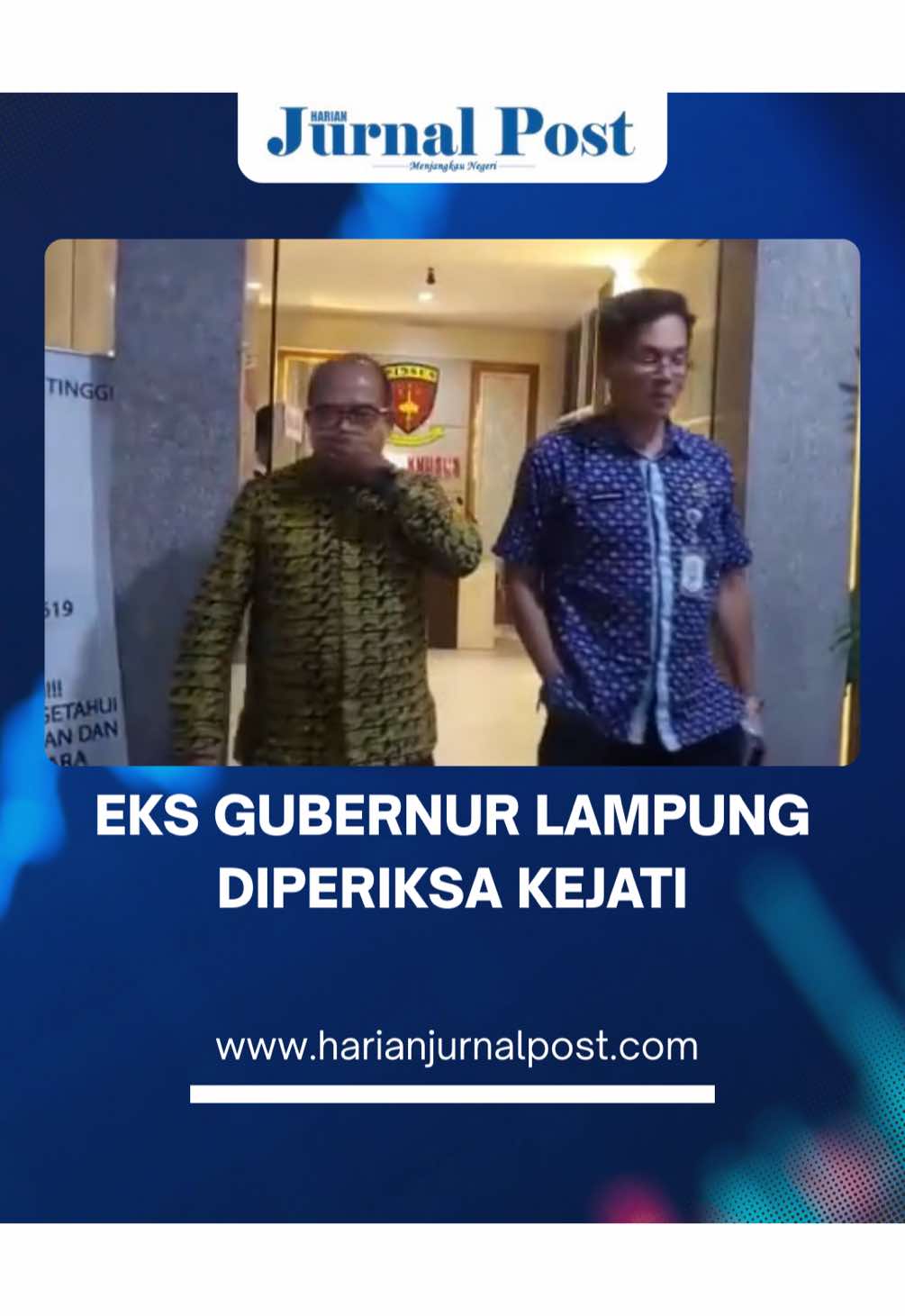 Setelah mantan Gubernur Lampung Arinal Djunaidi diperiksa Kejati dan asetnya disita, kini giliran mantan PJ Gubernur Samsudin yang masuk ruang periksa. Wah, kayaknya daftar tunggu VIP di Kejati makin panjang nih