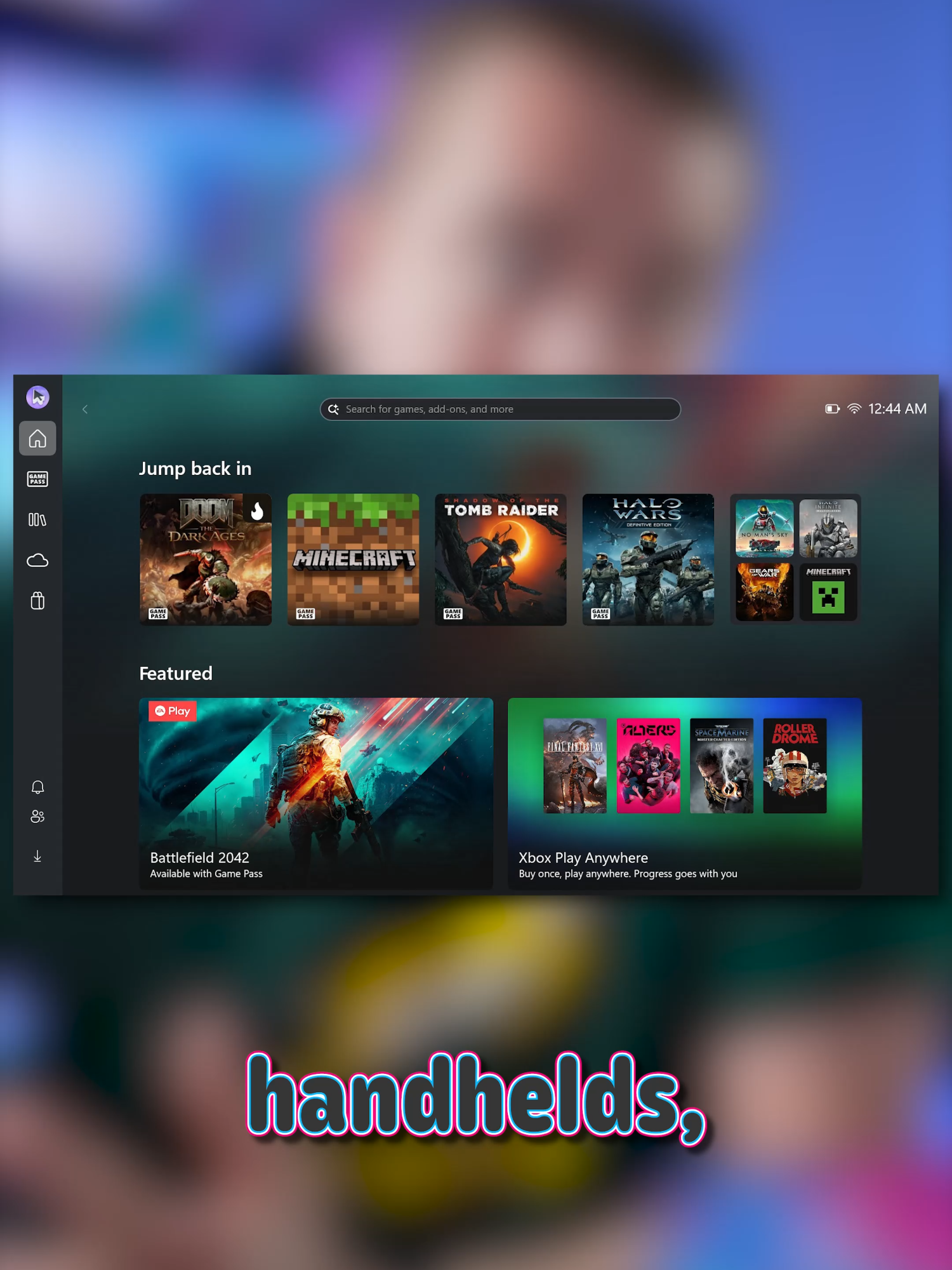 Xbox UI For Handhelds