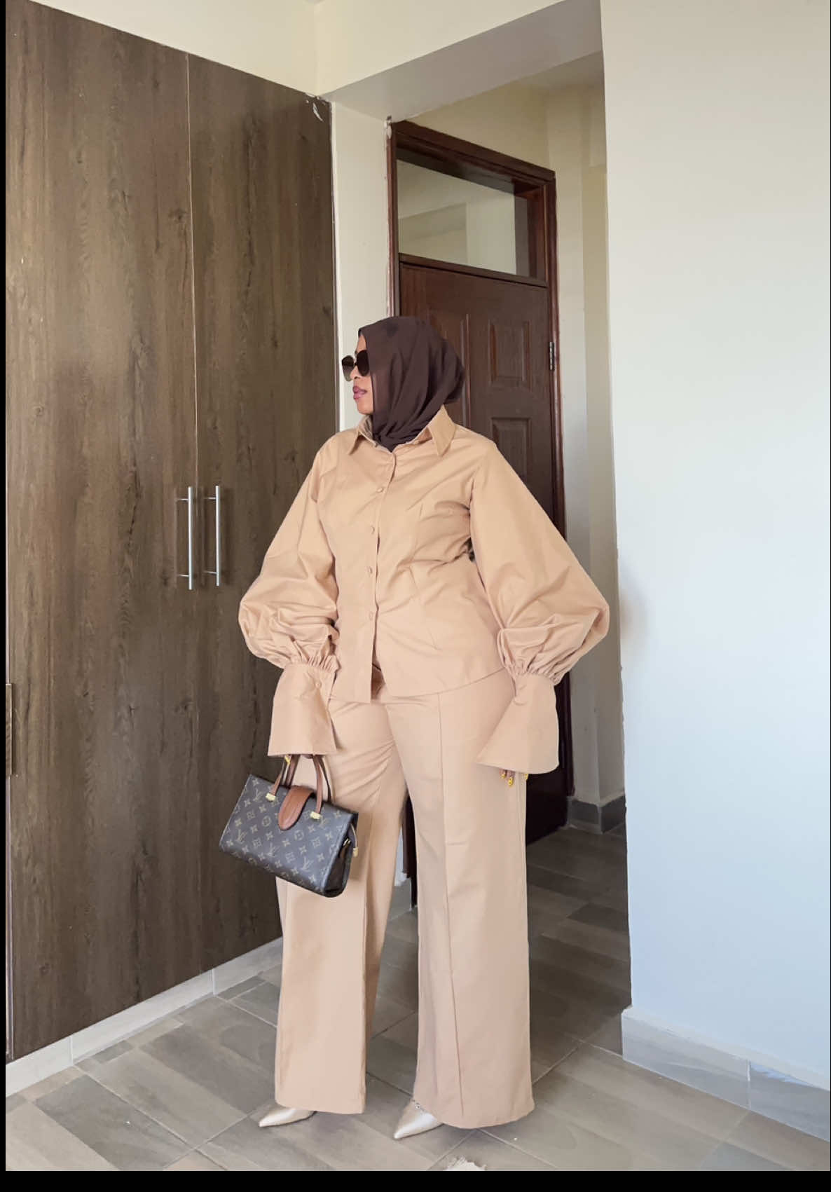 A birthday party outfit by @Zia Africa  tagged on Ig #modestfashion #modestoutfits #matchingset #coordset #handbag #sunglasses #OOTD #ootdfashion #ootdhijab #ootdinspo #fashioninspo 
