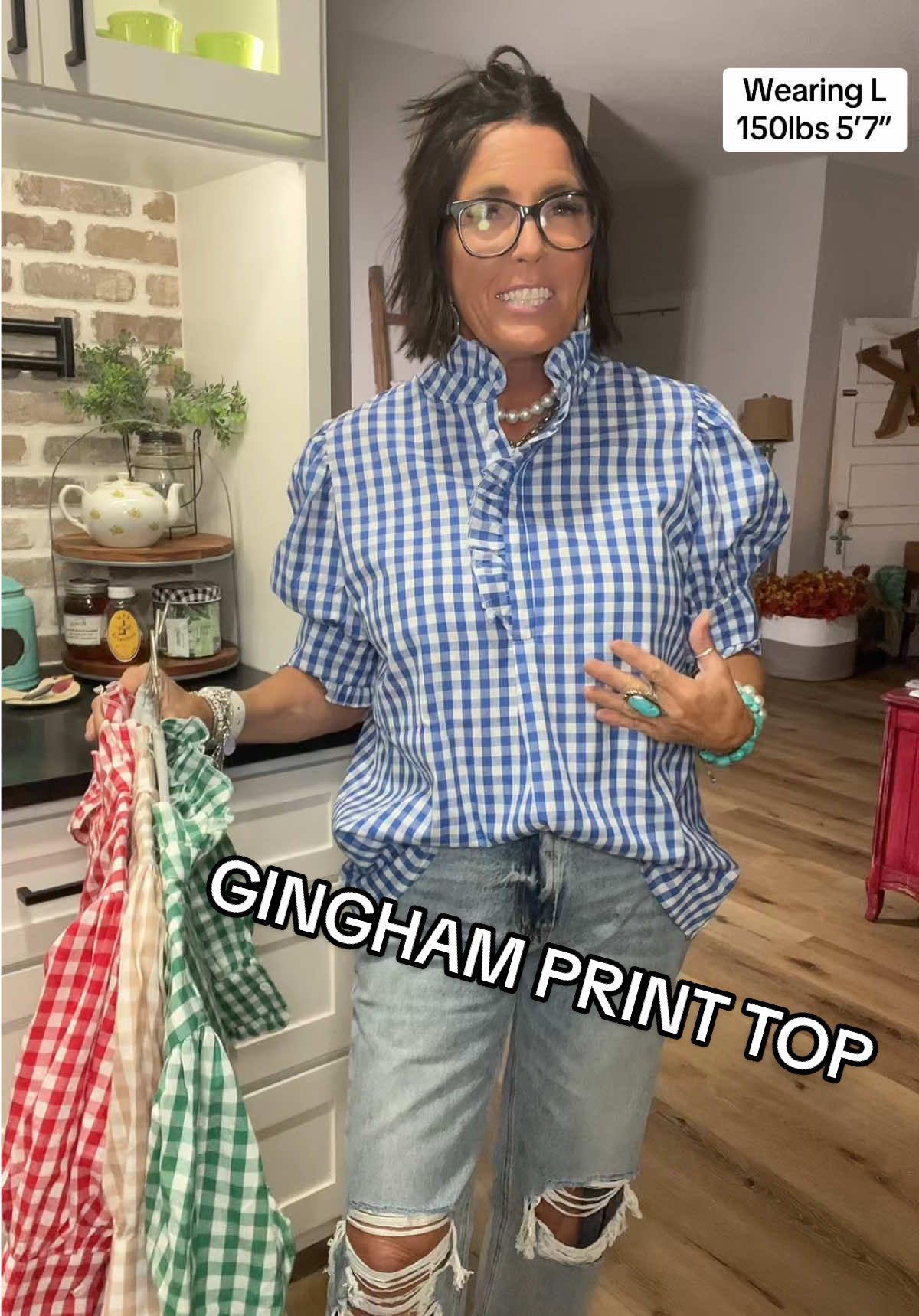 GINGHAM PRINT TOP FROM SAGEVELL #top #tops #blouse #shirt #outfit @Sage Vell 