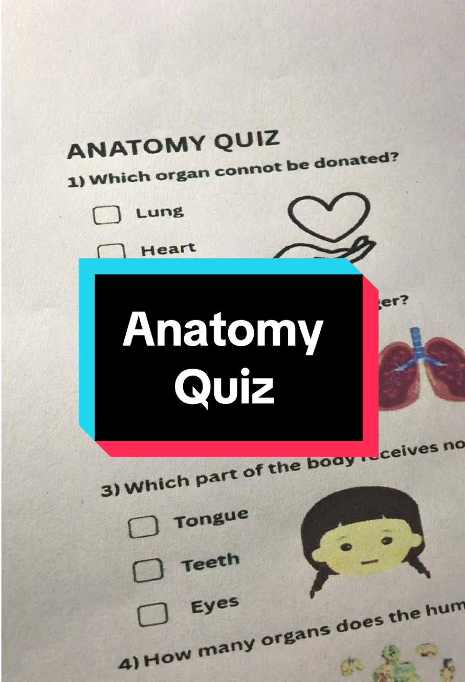 Anatomy Quiz - Can you get 7/7 ? #humanbody #greysanatomy #quiz #quiztime #trivia 