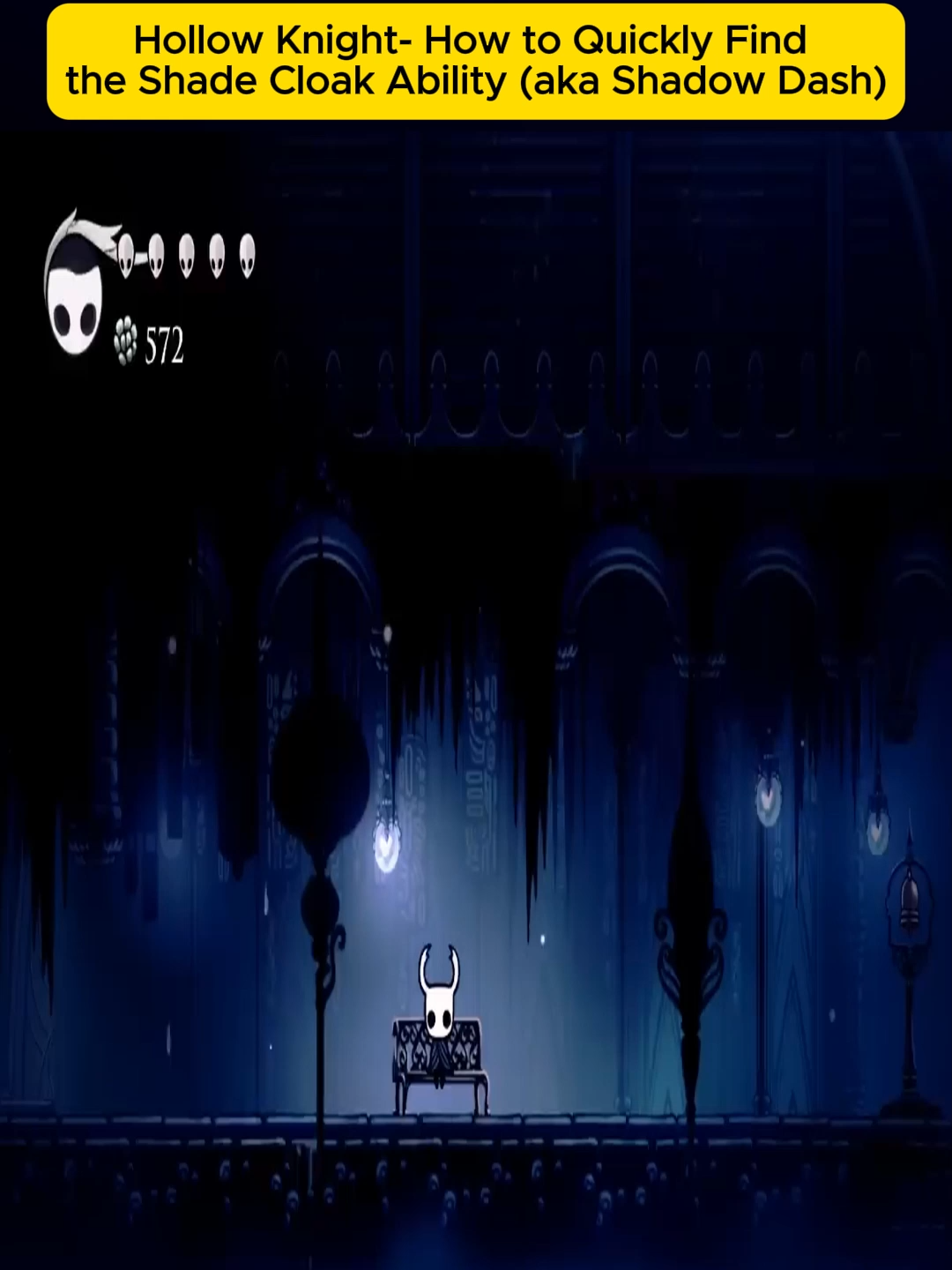 Hollow Knight- How to Quickly Find the Shade Cloak Ability (aka Shadow Dash) #m3amzs #hollowknight #hollowknightsilksong #HK #HKS #HSR