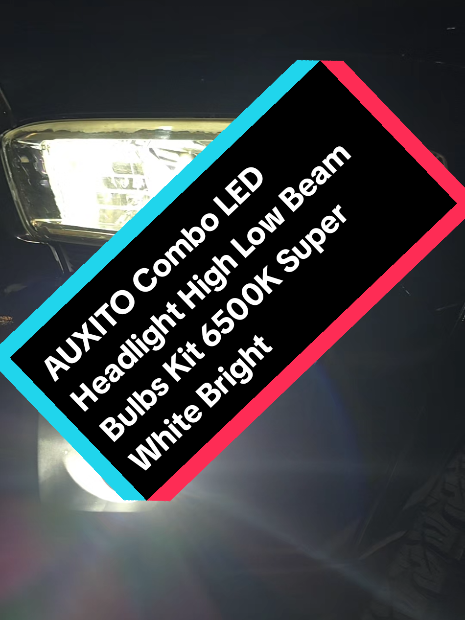 AUXITO Combo LED Headlight High Low Beam Bulbs Kit 6500K Super White Bright #tiktokshopcreatorpicks #earnwithaffiliatelinks #tiktokshop #tiktok #fyp 