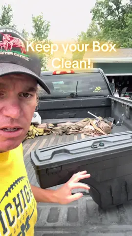 Side mounted tool box to keep your box clean! #toolbox #truck #tiktokshop #dexter #farmtok 