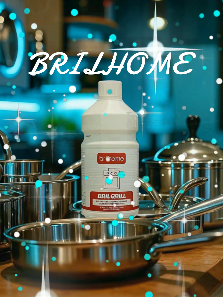 BRILHOME  Brilgrill - Nettoyant dégraissant pour fours et hottes 750 ml Brilgrill est un détergent alcalin dégraissant formulé pour l'élimination des résidus de cuisson et carbonisés des fours, hottes, grils, plaques de cuisson, rôtissoires, etc. Sa formule concentrée le rend efficace sur les saletés les plus tenaces, même à froid. Le produit est conçu pour être utilisé partout où les aliments sont cuits, transformés et emballés. Sa formulation spéciale a une action pénétrante, ramollissant les résidus de fumée et les graisses tenaces très rapidement et efficacement. Le produit est conforme à la réglementation en vigueur en matière d'hygiène et de santé (système d'autocontrôle H.A.C.C.P.). #chogan #choganlanduk #cleaning #brilhome #four 