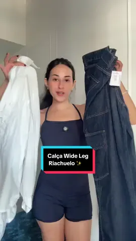 Caimento perfeito, qualidade excelente e ainda chega rapidoooo! Clica no carrinho laranja pra pegar a sua 🩵🤩 #riachuelo #calçajeans #pooljeans #moda #tiktokshop 