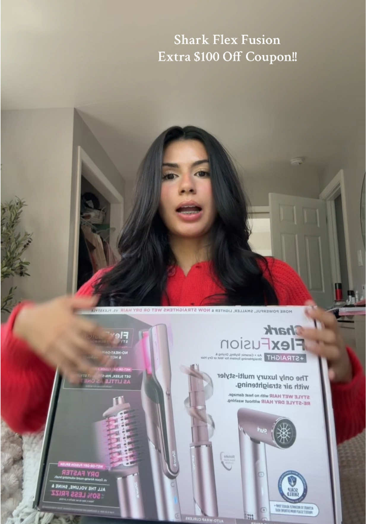 Insane Deal! Shark Flex Fusion Airstyler + Straightener Style Hair With Much Less Heat Damage #sharkflexfusion #shark #blowouthair #blowdryer #tiktokshopdeals 