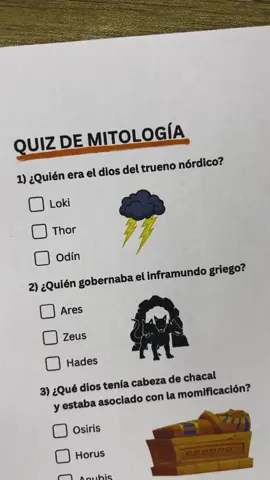 QUIZ DE MITOLOGÍA (Nórdica · Griega · Egipcia) — ¿Aciertas 7/7? #mitología #mitologíagriega  #mitologíanórdica  #culturageneral #triviaenespañol 