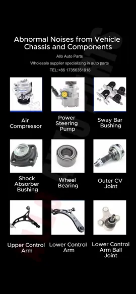 Abnormal Noises from Vehicle Chassis and Components #AutoParts  #Manufacturing  #Immersive  #Car 