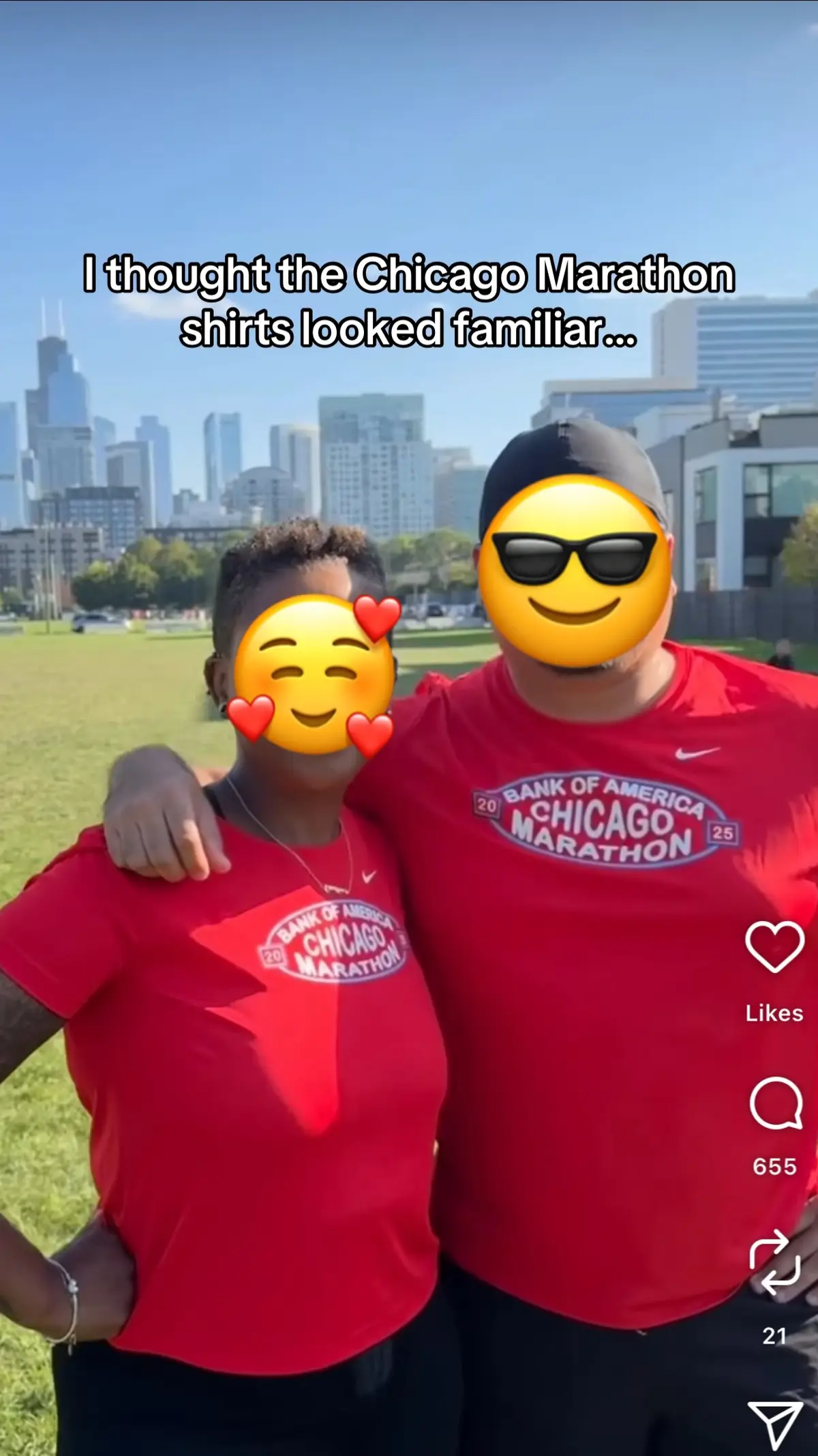 at least the red is fun!! Can’t wait to see the back ♥️ #chicagomarathon #disneychannel #chicago #runtok #worldmajormarathon 