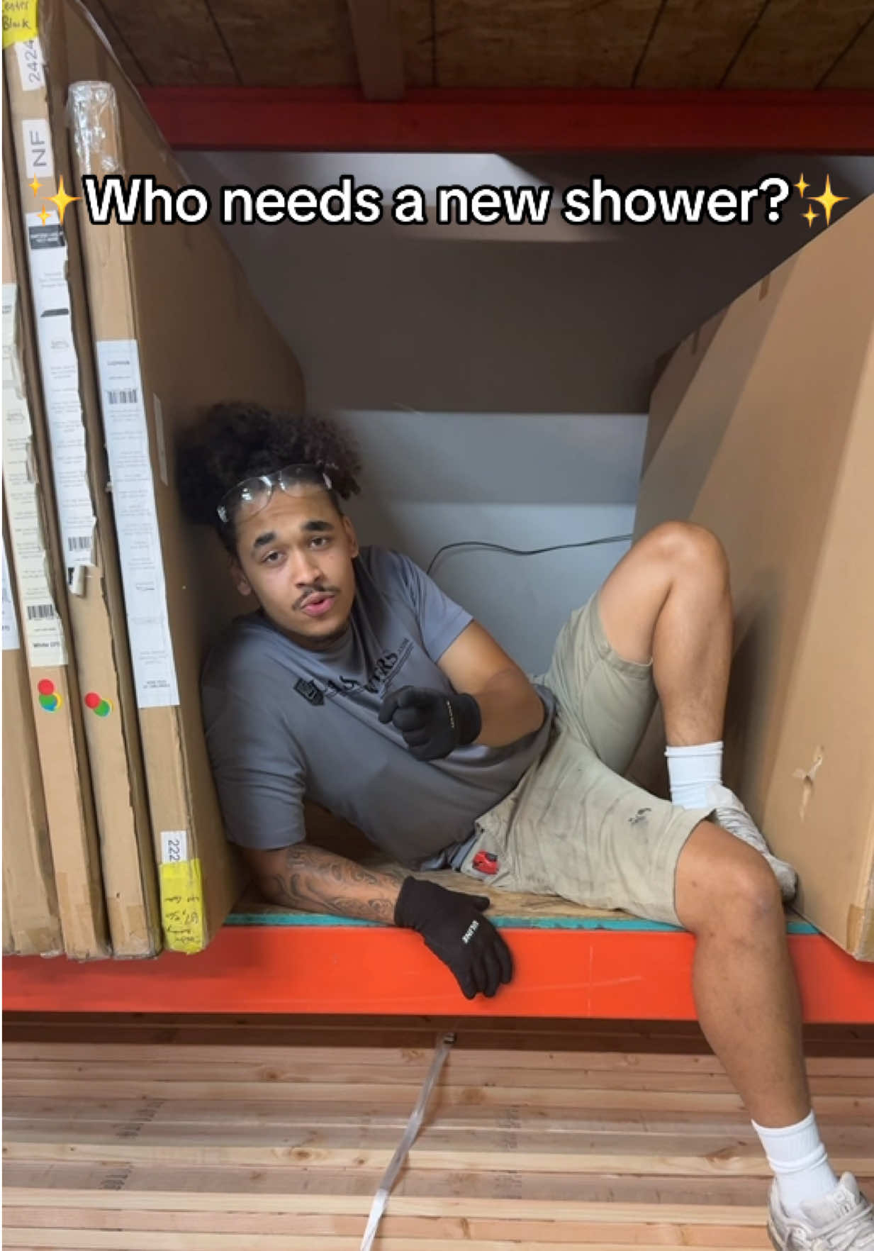 Looks like YOU need a new shower 🚿 ✅One day installs ✅Lifetime Transferrable Warranty ✅Anti-Microbial   Visit USAshowers.com #fyp #funny #trending #onedayinstall #officelife 