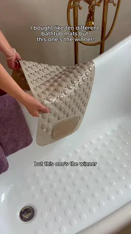 I bought like ten different bathtub mats, but this one’s the winner! #BathtubMat #NonSlipMat #BathSafety #ShowerAndBath #HomeMustHaves