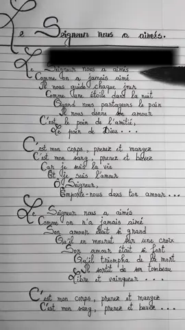 Je vous propose là une version un peu plus longue de l’hymne de cette maison. 😁 LE SEIGNEUR NOUS A AIMÉS. 🛐🙏💖 #gospel #tiktok #tiktokviral #partition #gospelmusic 