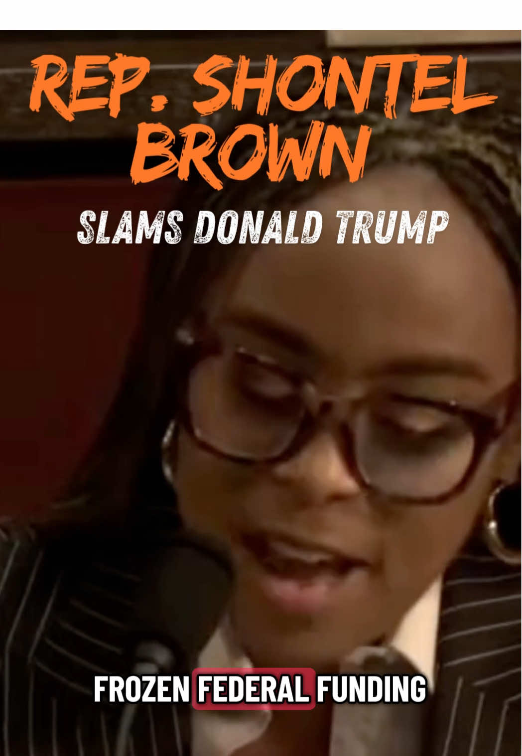 Rep. Shontel Brown slams Donald Trump #fyp #BlackTikTok #blackwomen #politics #cleveland 