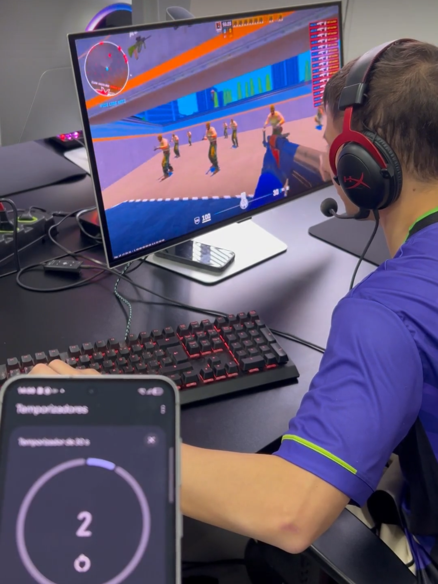 Los pibes calentando para la Samsung Odyssey Cup #TodoVioleta 💜 #9z #cs2 #samsung #odyssey #max #urban0 #brasil #lan