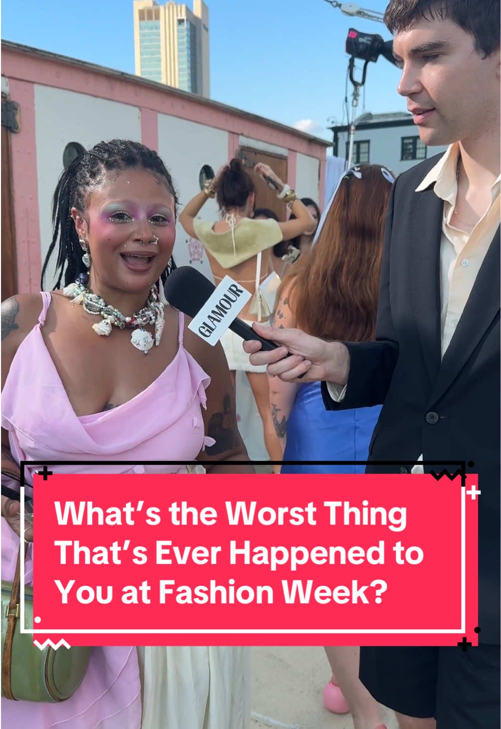 Anyone who's gone to #NYFW knows – it's not all glitz and glam. We asked attendees at the Tyler McGillivary show for their fashion week horror stories. Interviewer: @jakehenwysmith  Interviewees: @𝒥𝒶𝓏𝓂𝒾𝓃𝑒 𝐵𝓇𝑜𝓌𝓃⋆˙⟡  @emma rogue  @Meesh ·ᴥ·  @clara  @Taylor Quitara  @Kelley Heyer  @anya ✩*ೃ.⋆ 