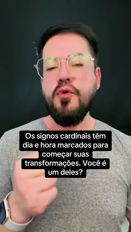 ✨ O destino dos signos cardinais não espera mais. Existe um dia e uma hora exata em que tudo começa a mudar — e nada será como antes. Transformações profundas, cortes necessários e um chamado que não pode ser ignorado. Você está preparado para atravessar essa virada? ♈♋♎♑ 🔮 Salve esse vídeo, porque esse momento já tem data marcada. 💬 Me conta aqui se você é um signo cardinal. 📲 Compartilhe com quem também precisa saber disso. 🔥 #signos #astrologia #transformação #destino 