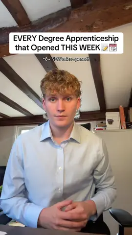 Let’s Recap Every Degree Apprenticeship that opened this week! Students in year 13, start applying fast! #degreeapprenticeship #student #sixthform #application #fyy 