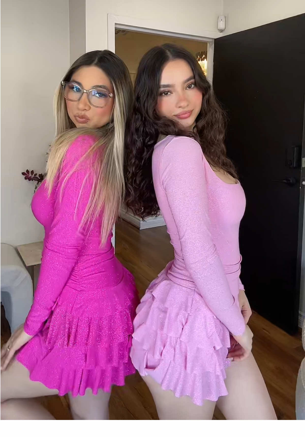 Twin with your bestie 😍💕 #besties #trendyoutfits #fyp #glitterdresses #ootdinspo 