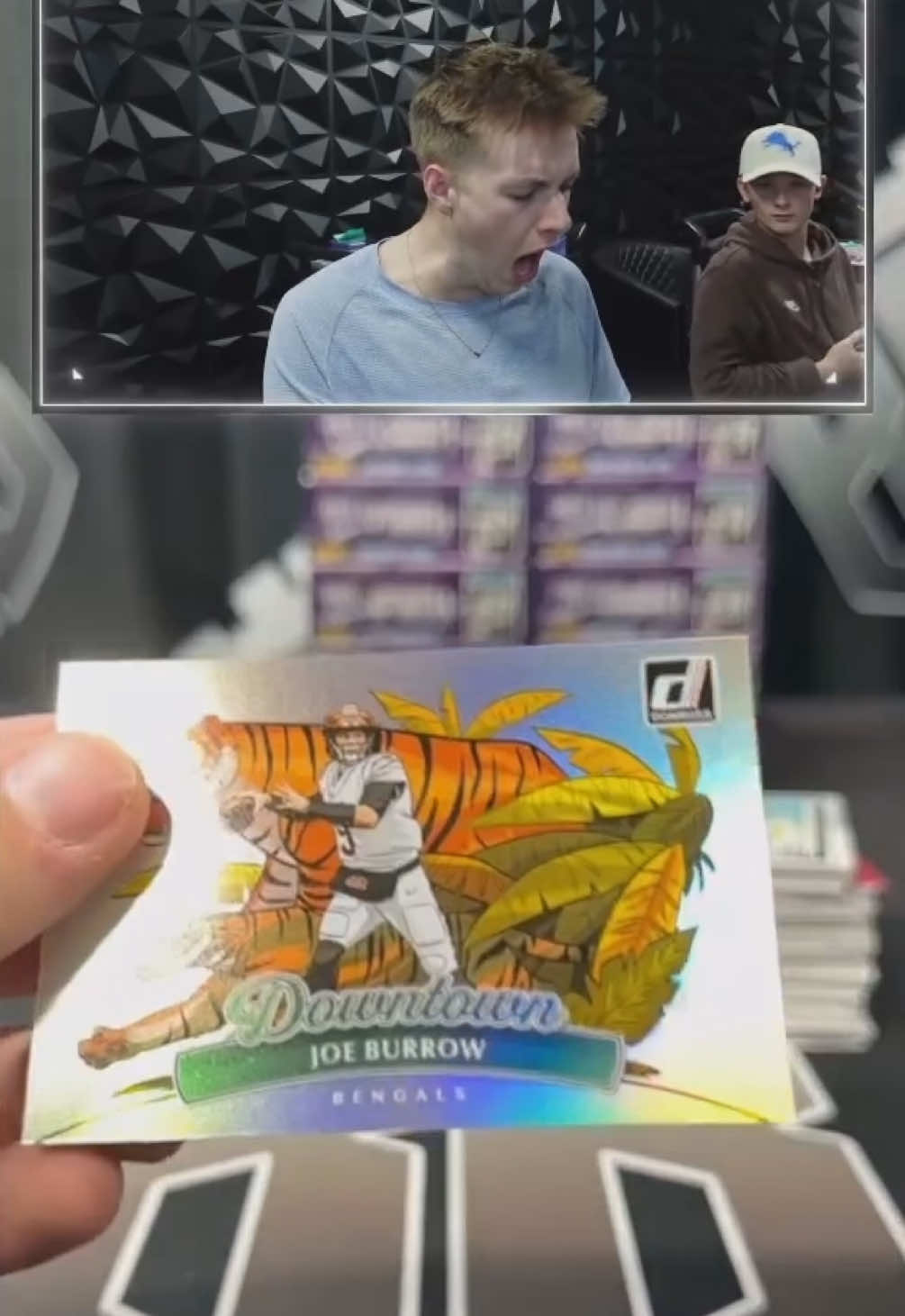 Another one for the books! 🫡 Find your daily breaks located in our tiktok shop🧃 #sportscards #tradingcards #nflcards #whodoyoucollect #paniniamerica