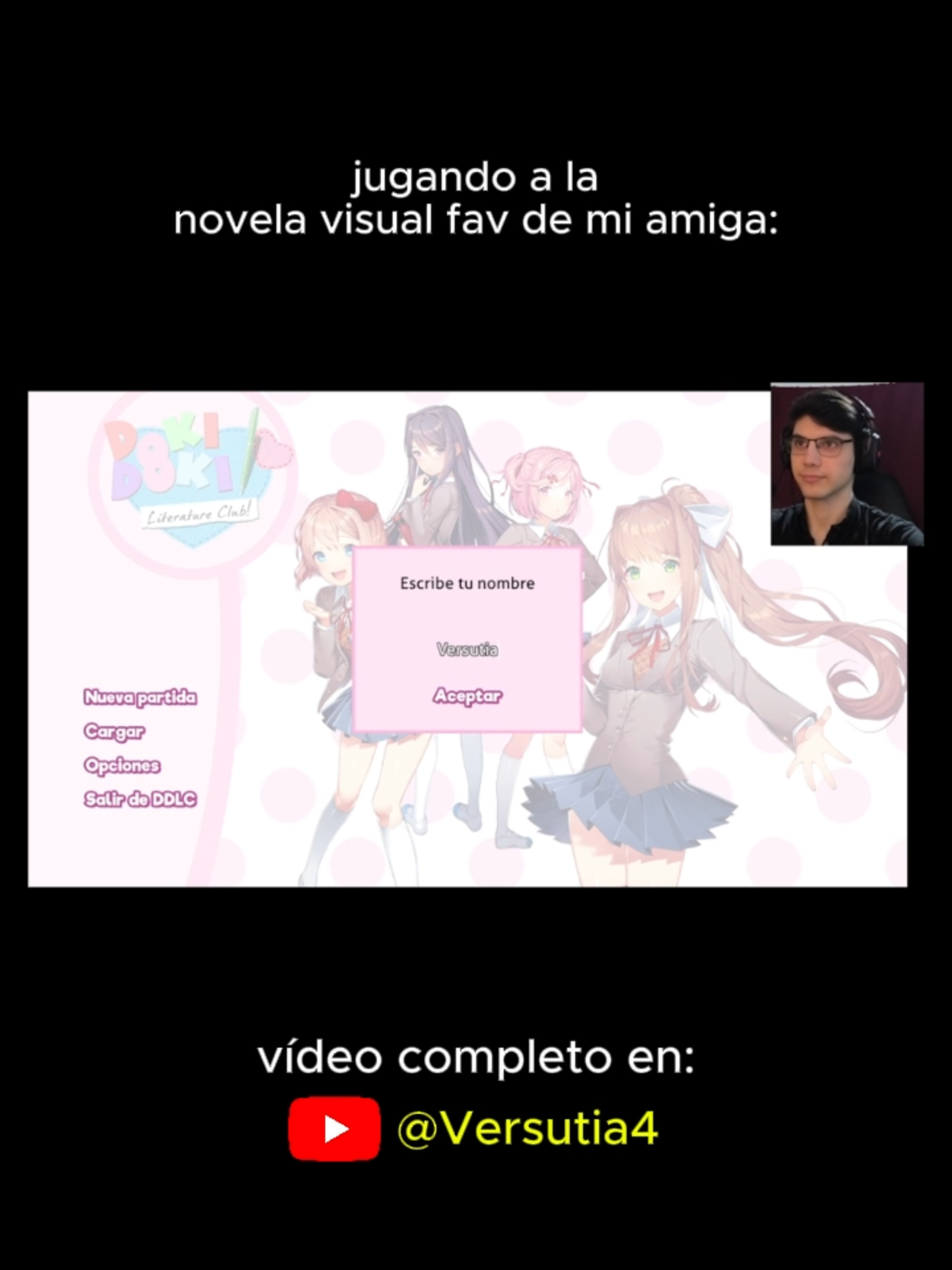 el juego me sacó de mi zona de comfort peeero... veremos; streams los sábados a las 20 hs ARG :] #dokidokiliteratureclub #dokidoki #ddlc #dokidokigameplay #streamerargentino #paratii