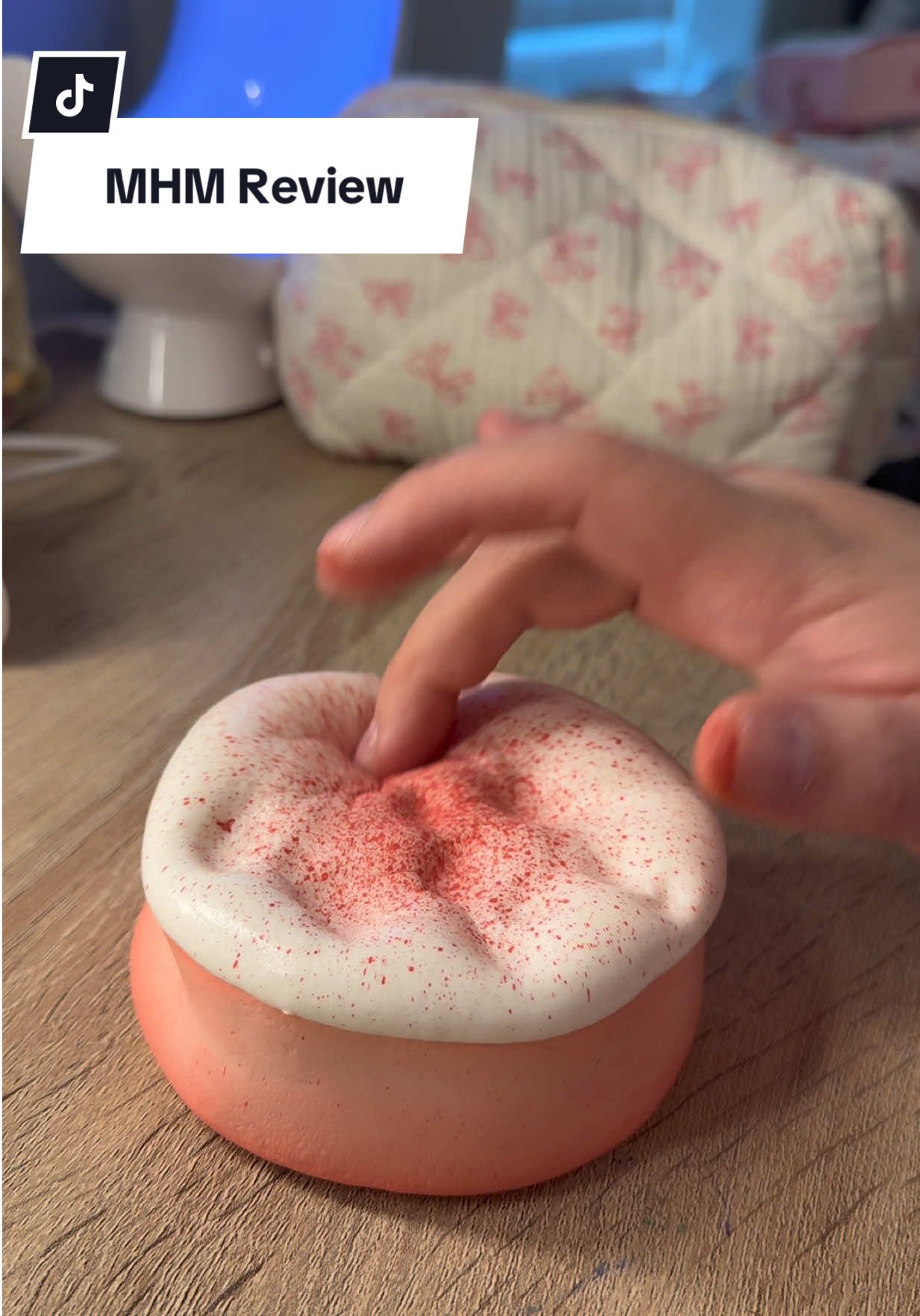 MHM Squishy Cake Roll Review ASMR Style 😌 #mhm #squishy #fidgettoys #asmr #review 