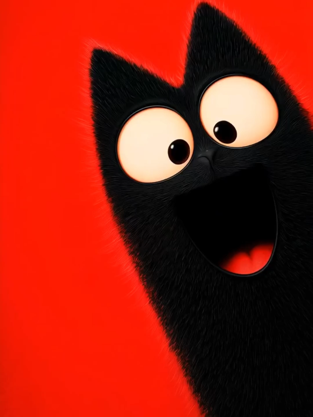 Live Wallpaper | Silly Black Cat  #blackcat #cutecat #livewallpaper #sillyvibes #catlovers #happyvibes #uplifting #sillymood #fyp #aivideo #funnycat #phonewallpaper