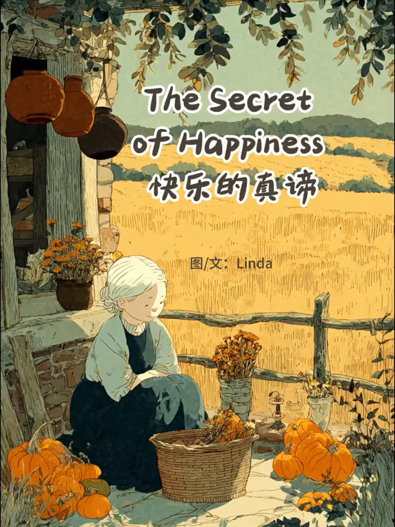 The secret of happiness. 幸福的秘诀。 