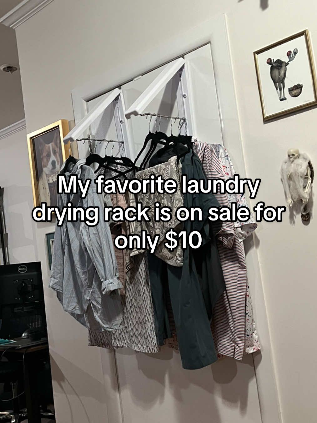 Living in New York City I don’t have a huge laundry room so these over the door hangers are perfect. You don’t have to find a place to store them and clothes dry so much faster than on a typical drying rack. Shout out to my mom for turning me on to them #nyc #mom #laundry #chores #tiktokshop 