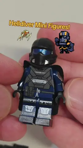 Helldivers mini figures compatible with all major building block brands! highly detailed helm, cape and body with printed details! Managed Democracy demands you show your patriotism! Purchase with your super credits today! #helldivers #buildingblocks #minifigure #superearth #lego 