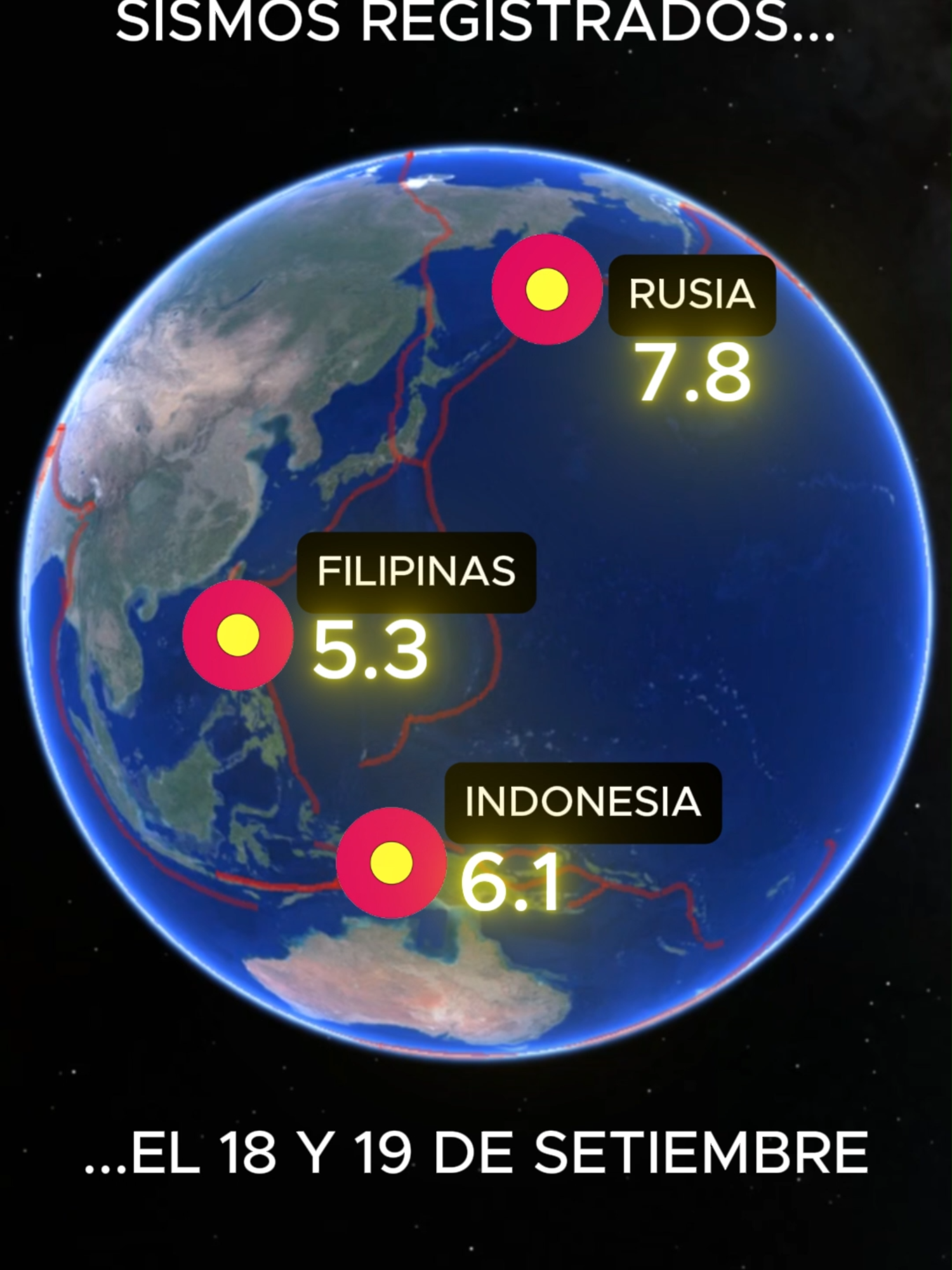 Importante actividad sísmica ha sido reportada en varios países del mundo en las últimas 48 horas. #cinturondefuegodelpacifico #sismos