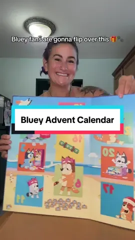 24- day advent calendar of Bluey fun to keep the holiday magic alive — no wrapping, no stress, just daily surprises! @Book & Mortar #Bluey #adventcalendar 