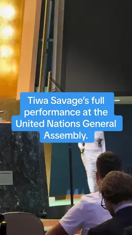 Nigerian music icon, Tiwa Savage, performed live at opening of the 80th anniversary of the United Nations. #UN #unga80 