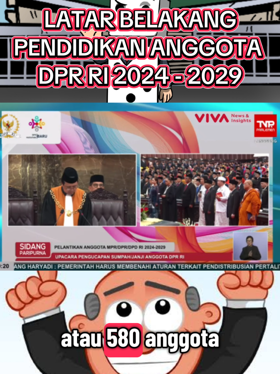 Latar belakang pendidikan anggota DPR RI 2024-2029 Sumber: VIVA NEWS #dpr #pendidikan #wakilrakyat #data #news 