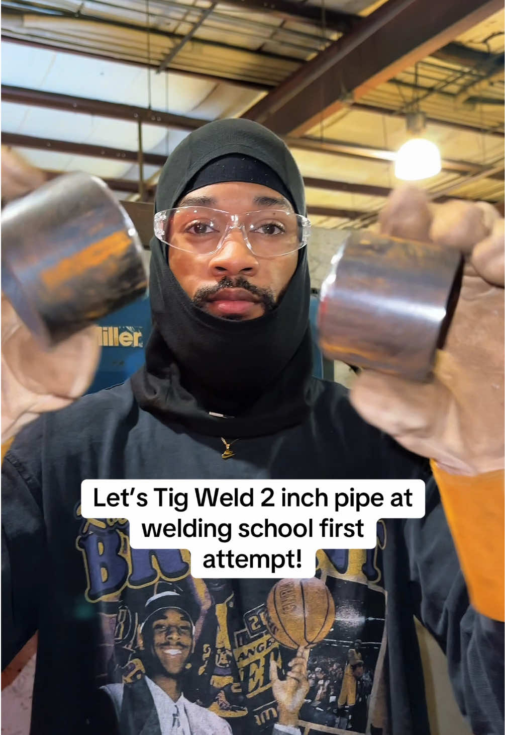 I was ready to give up on tig but that shii pays so I had to get right! 😭😂😂 Shoutout @YesWelder for the fire hood 🔥🔥🔥 