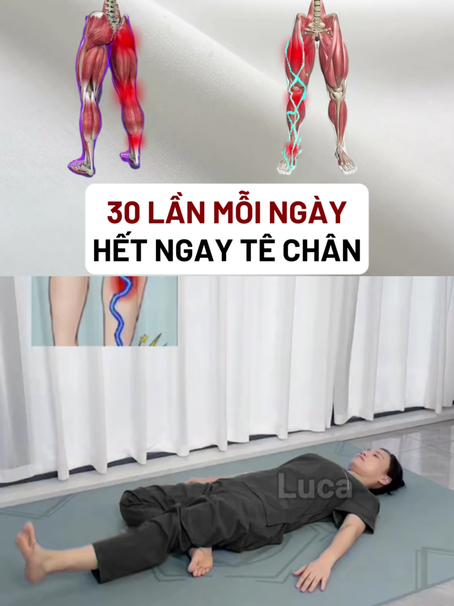30 LẦN MỖI NGÀY HẾT NGAY TÊ CHÂN #Luca #virals #xuhuong #techan #baitap