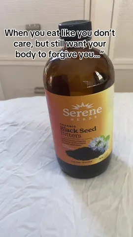 That’s when Black Seed Bitters comes in clutch. 🥴🌱 #GutHealth #BlackSeed #WellnessVibes#passyourwavytalk 