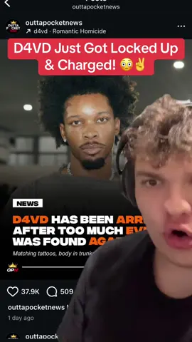 D4VD Now Arrested and Charged! 😳😳 #d4vd 