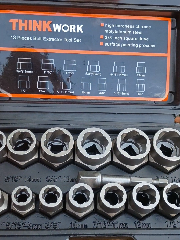 Stop fighting bolts with tools that slip, this extractor set grips and removes them with ease.