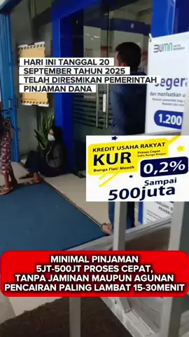 pinjaman dana kur BRI 100% diawasi OJK, pinjaman bisa semua untuk seluruh wilayah Indonesia walaupun keadaan kerja di TKW, cukup dengan KTP, pencairan paling lambat 15-30 menit pinjaman di acc#bank #bri #pinjamanonline #4u #fyp 