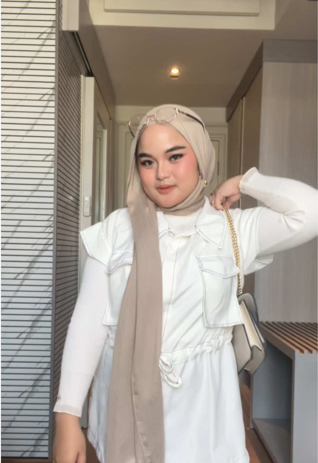 Fit cek with hijab Nusare 𐙚⋆°｡⋆♡ #pasminaviscose #viscose #hijabviscose #pasminaviscose#viscose 