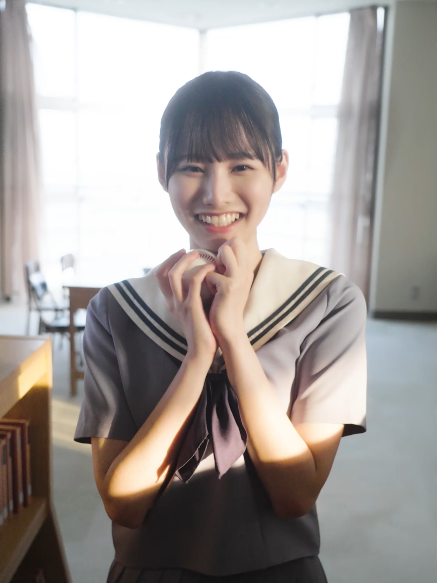 🌻日向坂総合高校一年生紹介🌈『先輩、初めまして！』ムービーは #ひなこい のアプリで毎日12時に先行公開中！💜#高井俐香 💛