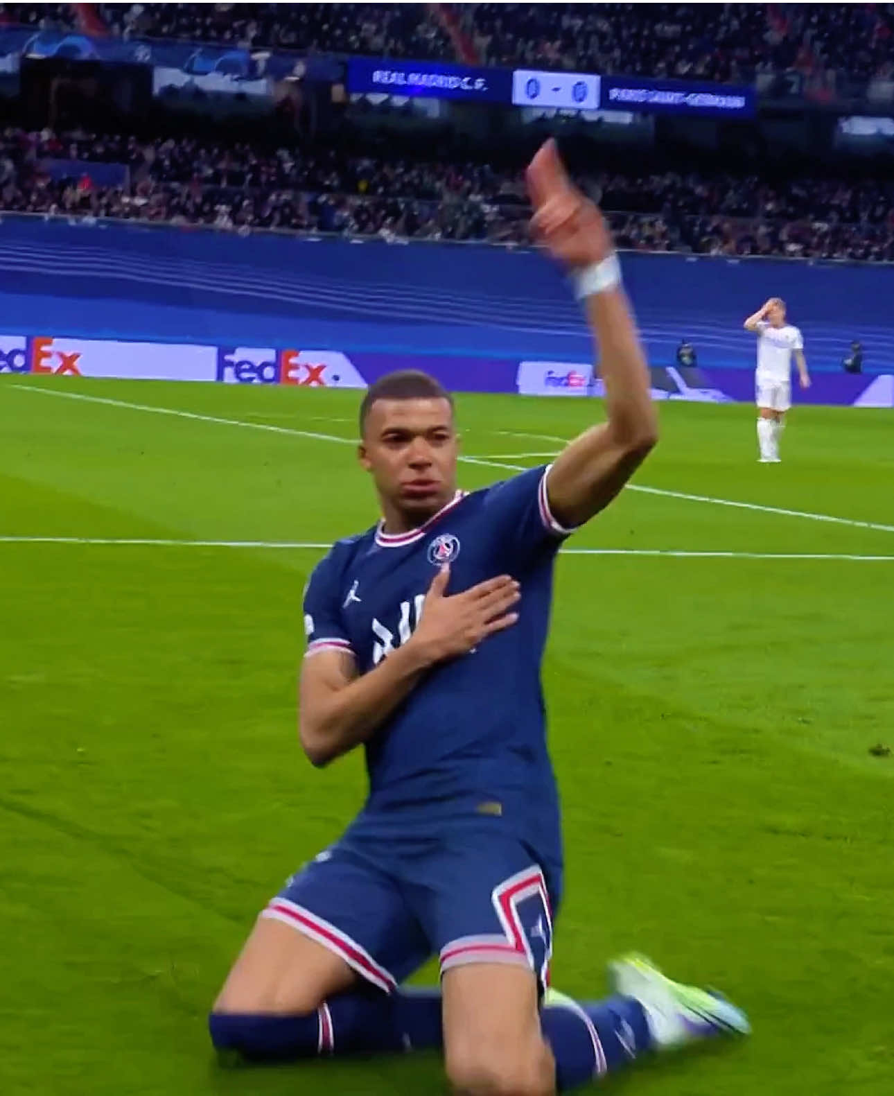 Mbappé Goal & Epic Knee-Slide Celebration #Soccer #football #kneeslide #barcelona #france🇫🇷 