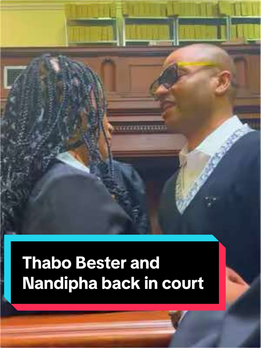 Alleged partners in crime Thabo Bester and Nandipha Magudumuna saw each other for the first time since the airing of a Netflix documentary about them. #southafrica #tiktok #breakingnews #fyp #pov 